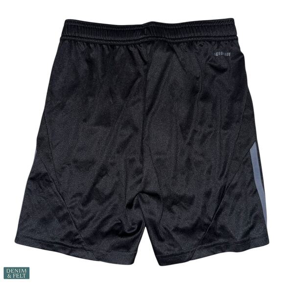 Adidas Cutiro24 C Youth Soccer Shorts Black Gray Stripe Athletic Sporty New - Picture 2 of 4